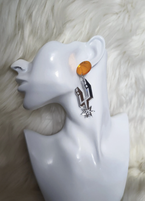 SA SPURS Mirror Spur Earrings